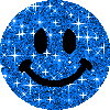 blue glitter smiley